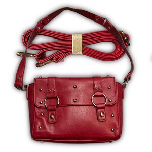Pink Haley Red Studded Crossbody Bag